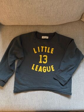 Imogene + Willie Little League '13' Terrycloth Sweatshirt - Yellow on Dark Gray